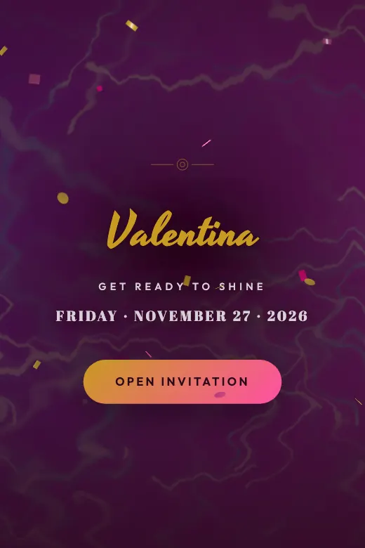 Free digital invitation for a quinceañera, Fuchsia Glam design