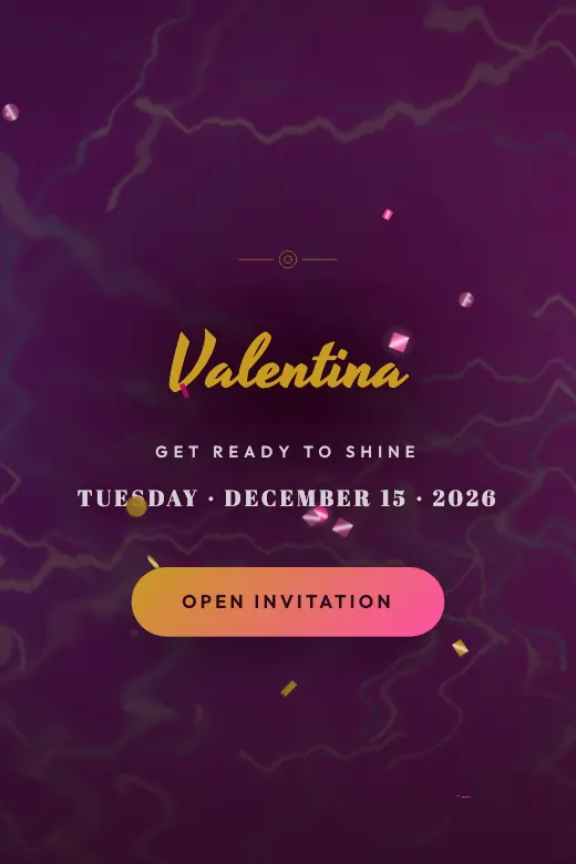 Digital Sweet 16 invitation, Fuchsia Glam design