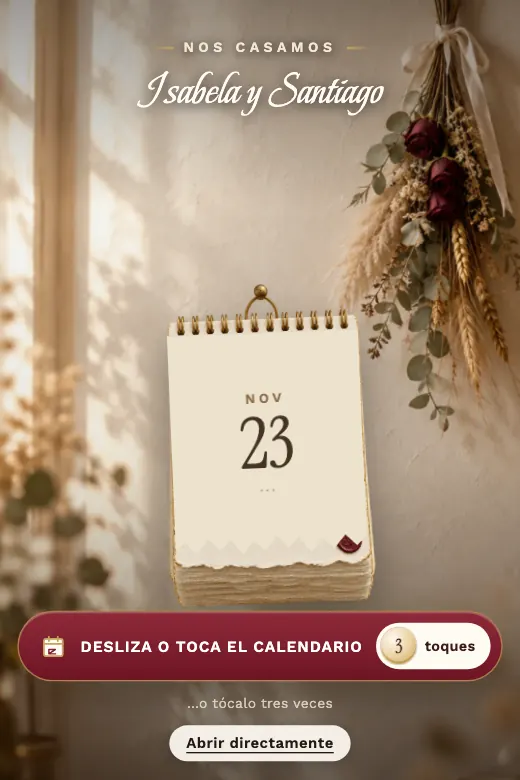 Invitación de save the date digital, diseño Reserva la Fecha