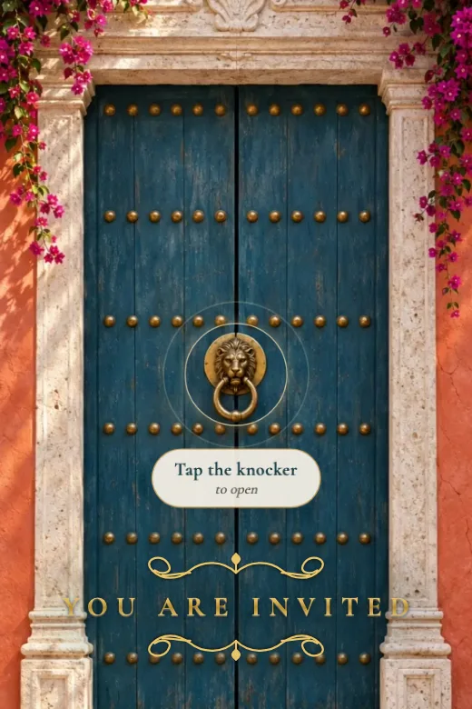 Interactive wedding invitations: the Doors of Cartagena design