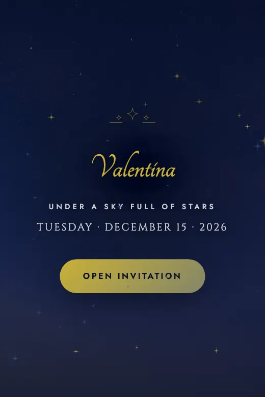 Digital Sweet 16 invitation, Midnight Sky design