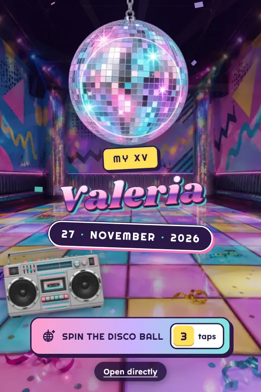 Design 80s Party — Spin the disco ball: three touches and the dance floor lights up