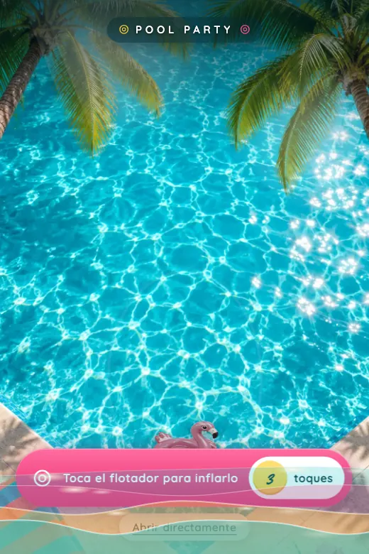 Invitación de pool party digital, diseño Flamenco Inflable
