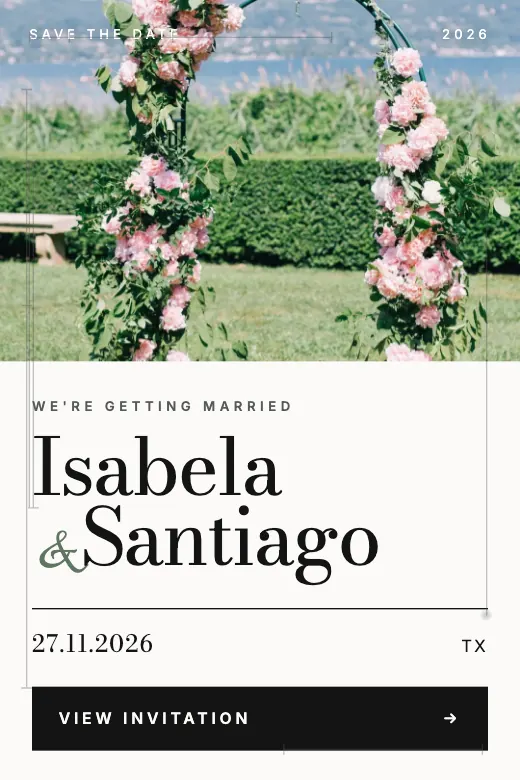 Digital weddings invitation, Editorial design