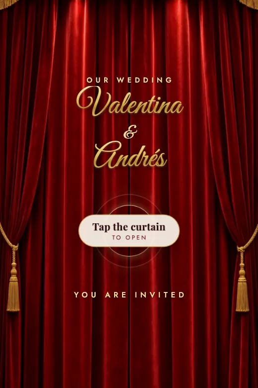 Interactive wedding invitations: the Grand Theatre design